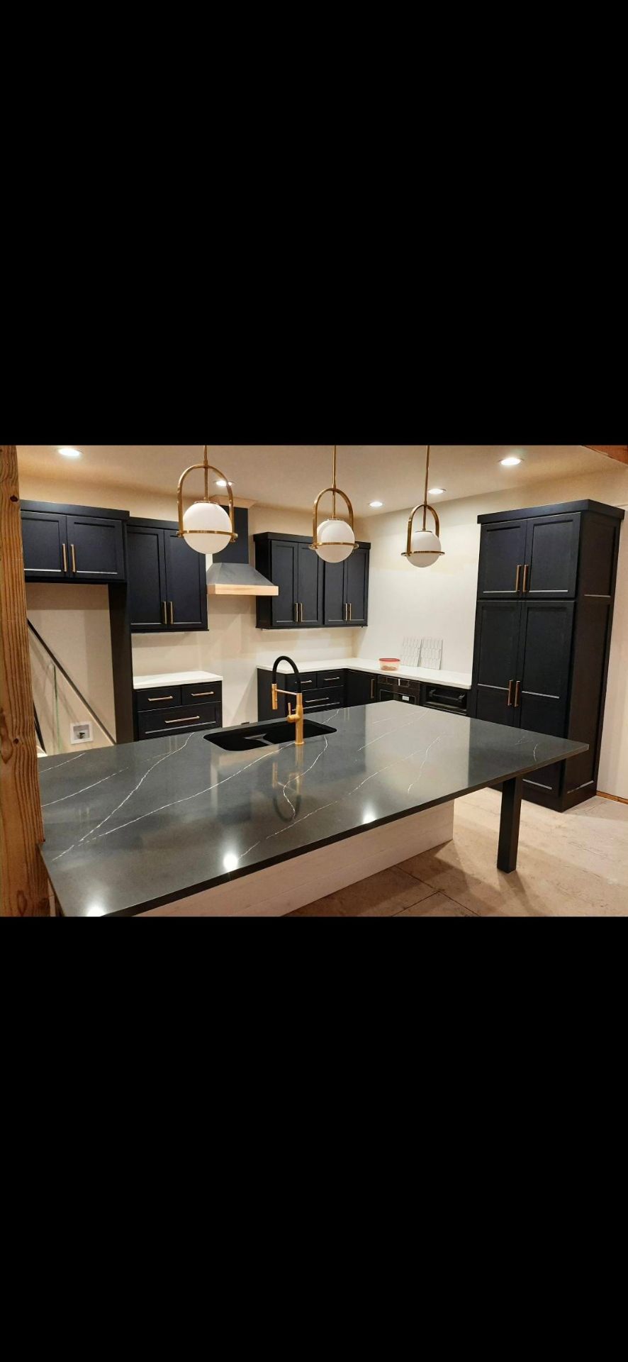 Luxury kitchen with dark cabinets